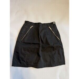 Prada Vintage Archive Fall 1994 Black Nylon Zipper Pocket Skirt Runway 90s. Sz S